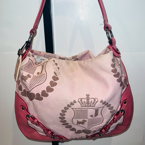 Vintage Pink Juicy Couture Purse Satchel Bag Wordy y2k preloved - Picture 6 of 11